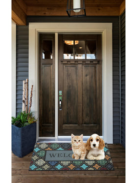 DWKKX weather-resistant mat withstands wind and snow without fading.