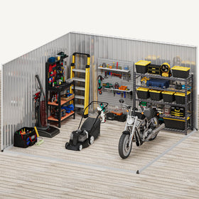 DWVO 10x10 shed galvanized steel build resists corrosion