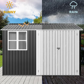 DWVO 10x10 shed lockable doors provide secure access to gear