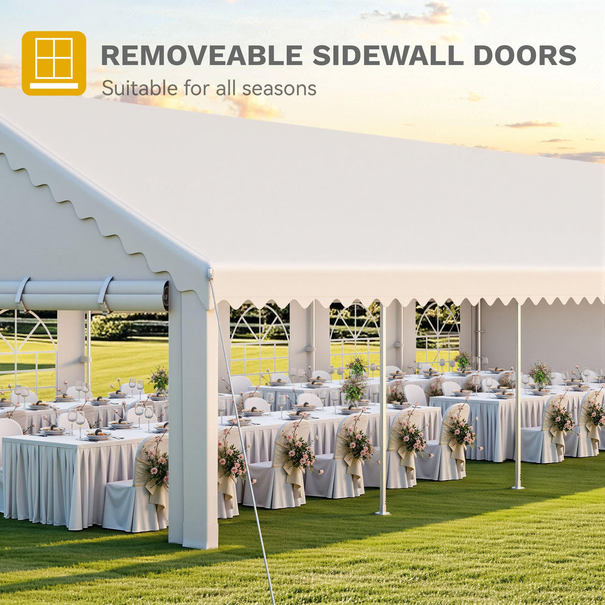 DWVO 160-gram PVC windows brighten interior and improve visibility.