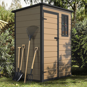 DWVO 5x3ft resin shed floor detail showing durability and stability for heavy items