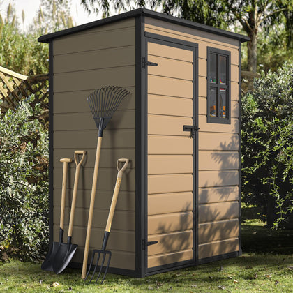 DWVO 5x3ft resin shed floor detail showing durability and stability for heavy items