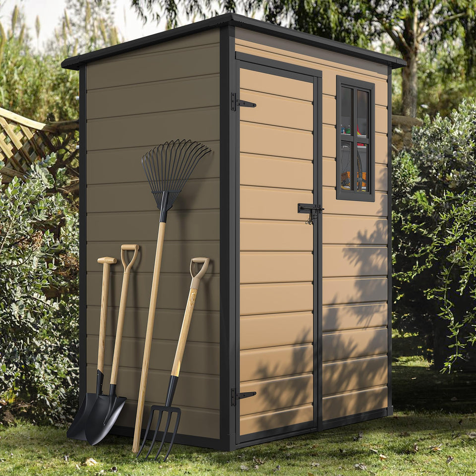 DWVO 5x3ft resin shed floor detail showing durability and stability for heavy items