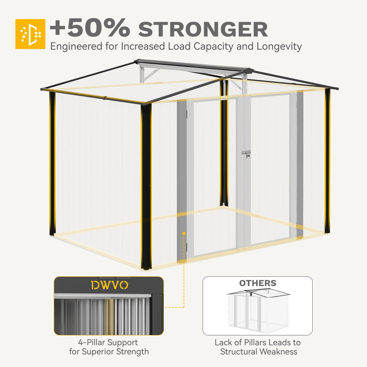 Galvanized steel detail demonstrates corrosion resistance and long-term durability.