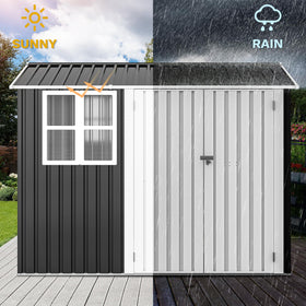 DWVO 8x6ft storage shed galvanized steel panels for durable outdoor use
