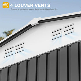 DWVO 8x6ft shed ventilation holes promoting airflow and moisture control