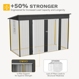 DWVO shed translucent front windows brighten the interior workspace