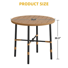 DWVO all-weather dining table that cleans easily after outdoor meals.