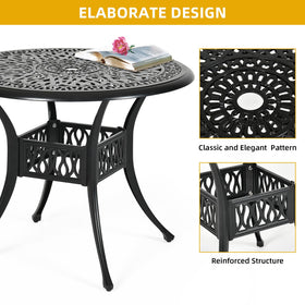 DWVO black patio dining table offering timeless outdoor style