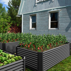 DWVO coated steel panels provide durable weather-resistant garden bed