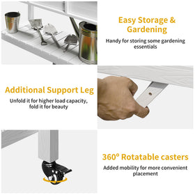 DWVO ergonomic height reduces bending while tending plants.