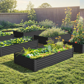 DWVO galvanized flower bed open bottom for improved drainage and root growth.