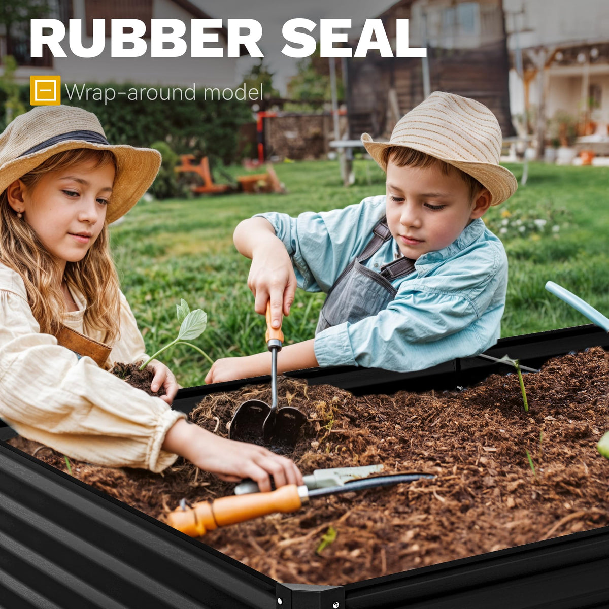 DWVO garden bed safety rubber edge provides protective handling during assembly.
