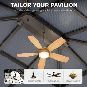 DWVO sturdy metal frame with weather-resistant finish