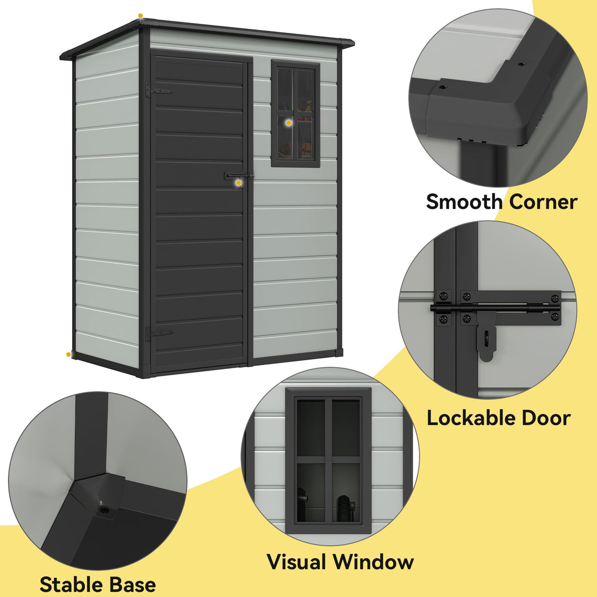 DWVO lockable door with window showing secure shelter protecting gear.
