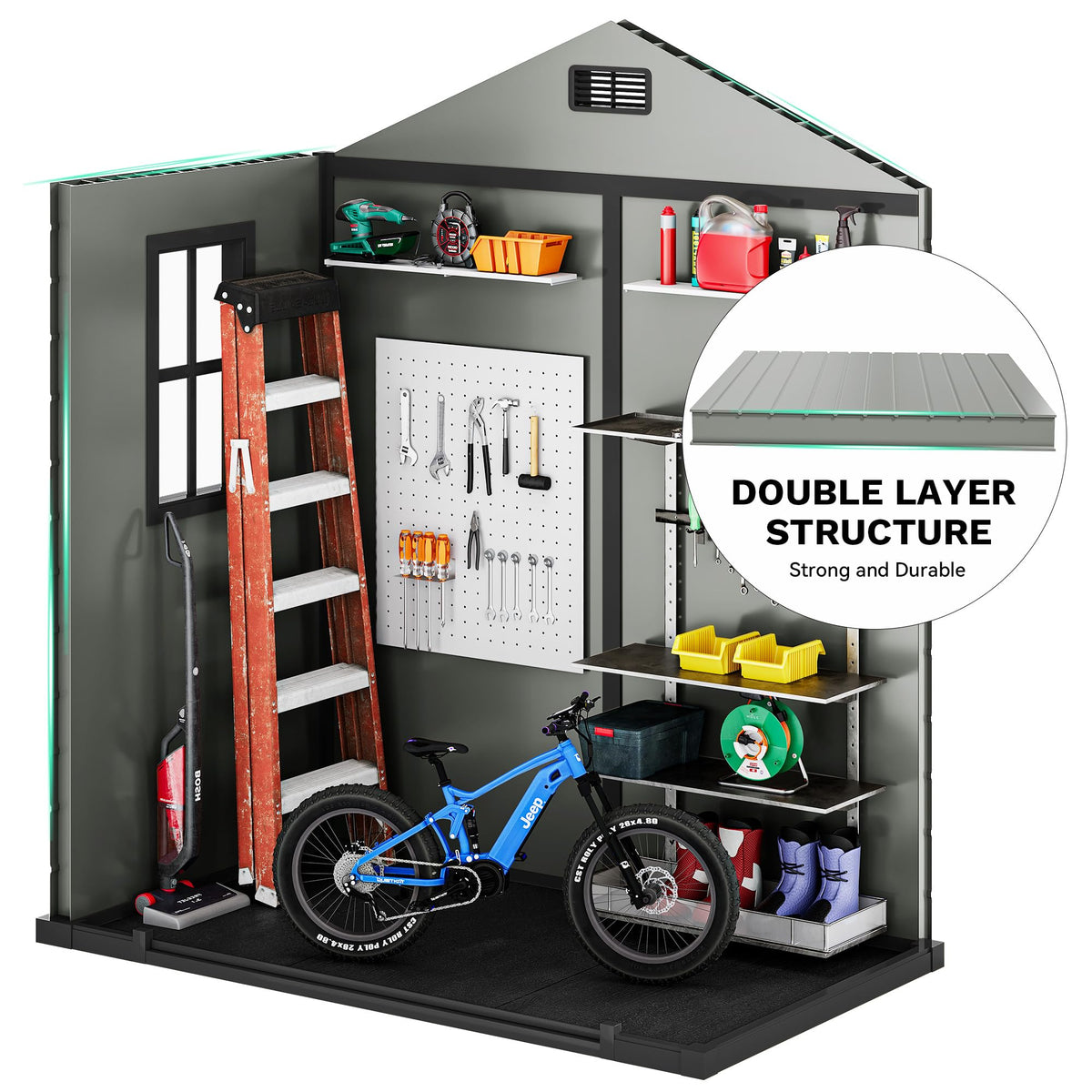 DWVO louvered vents promote airflow to reduce moisture buildup.
