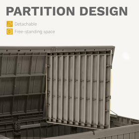 DWVO multipurpose patio box doubles as table or seating in outdoor spaces.