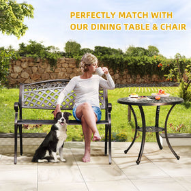DWVO outdoor bench dimensions and 500 lb weight capacity