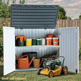 DWVO 35 cu ft interior space ideal for garden tools and equipment
