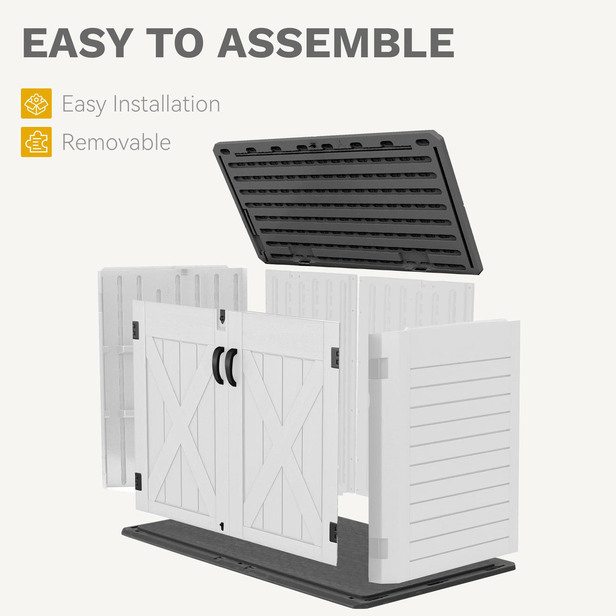 DWVO lid design prevents rainwater entry for dry, protected storage.