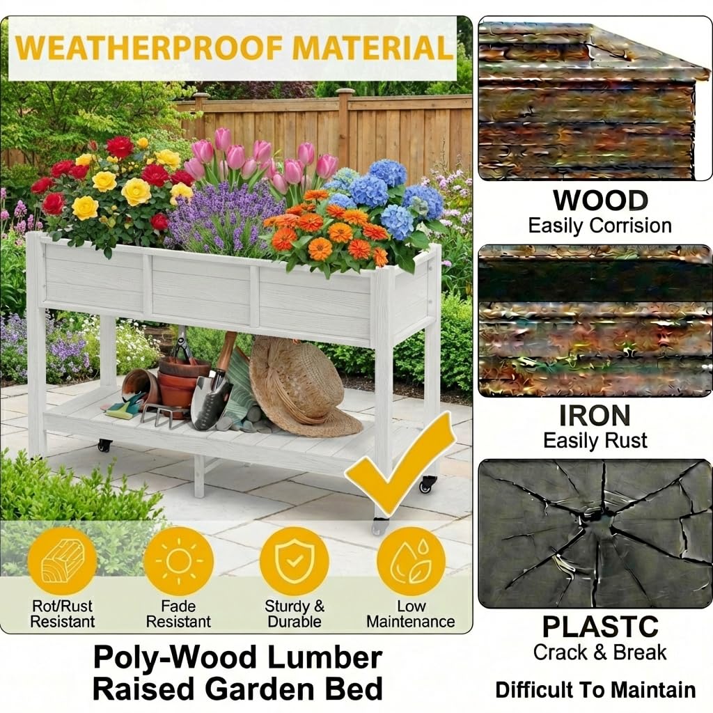 DWVO poly-wood durability resists cracking and fading in all-weather outdoor use.