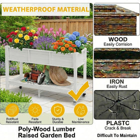 DWVO poly-wood durability resists cracking and fading in all-weather outdoor use.