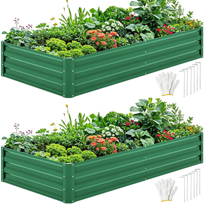 DWVO raised garden bed overview showing ample planting space for vegetables, herbs, and flowers.