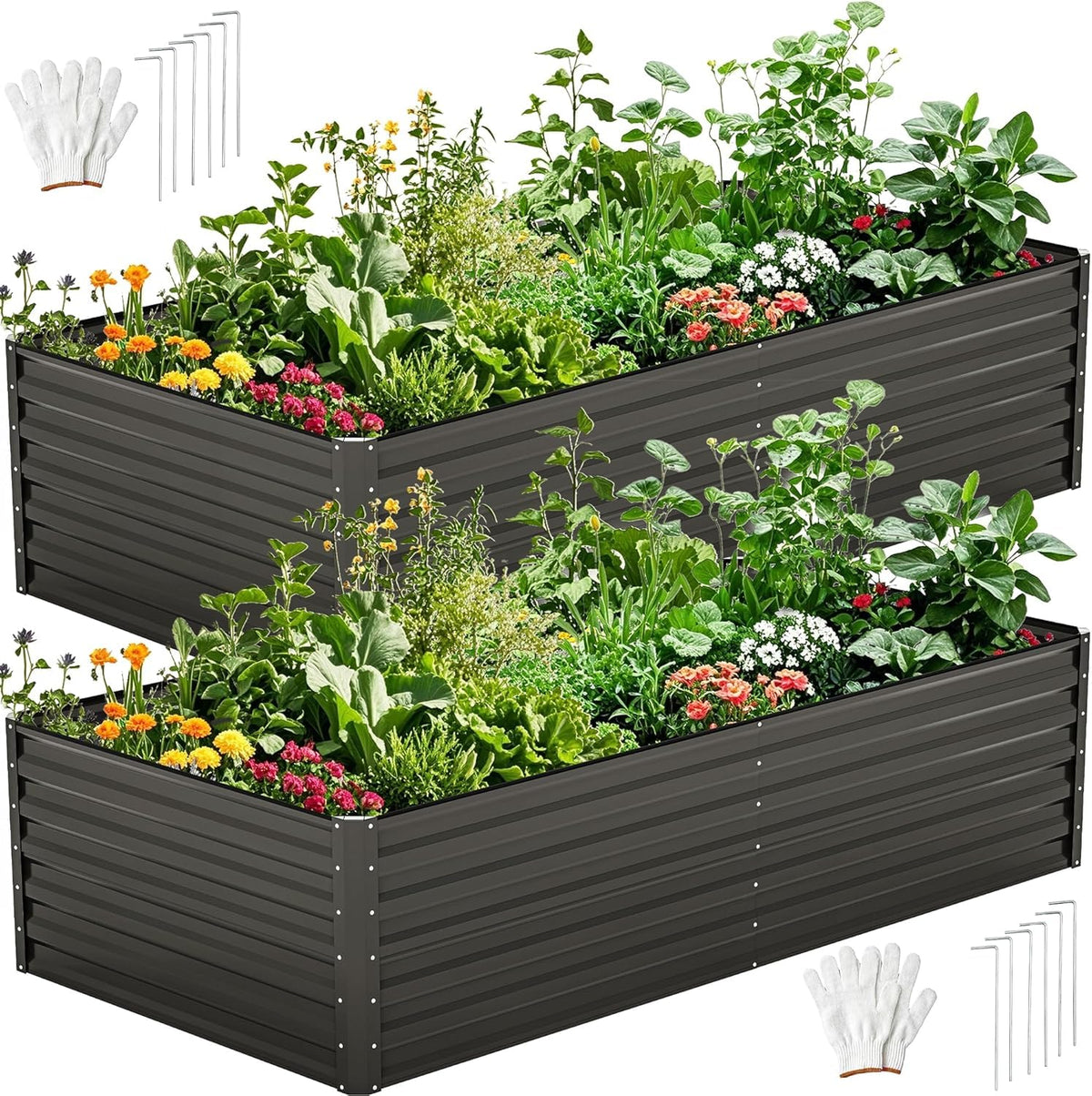 DWVO raised garden bed 8x4x2ft assembly for quick setup and planting
