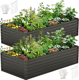 DWVO raised garden bed 8x4x2ft assembly for quick setup and planting