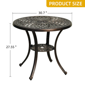 DWVO rust-proof cast aluminum construction resists weather and wear for lasting outdoor use.