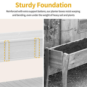 DWVO reinforced foundation minimizes warping under heavy soil and plants.