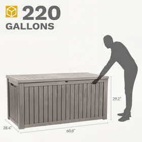 DWVO waterproof outdoor storage box protects contents during rain and dew.