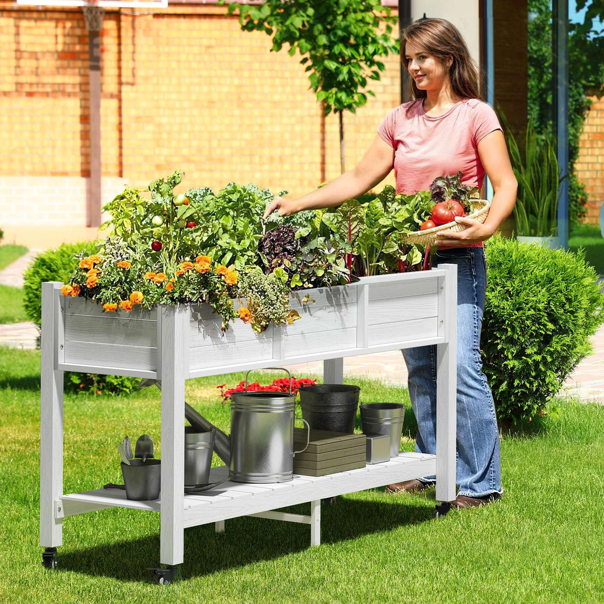 DWVO 47x18x31in design fits balconies, patios, and compact yards.