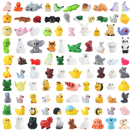 DWWPOO mini resin animals variety-set decor for fairy gardens and micro landscapes