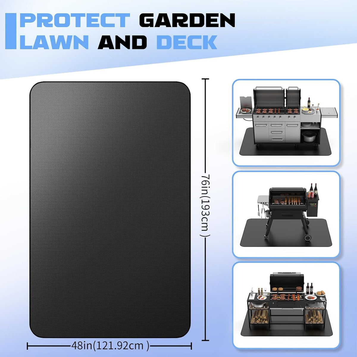 DXOKNQG double-sided silicone mat resists grease and spills for easy cleanup.