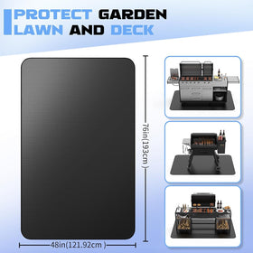 DXOKNQG double-sided silicone mat resists grease and spills for easy cleanup.