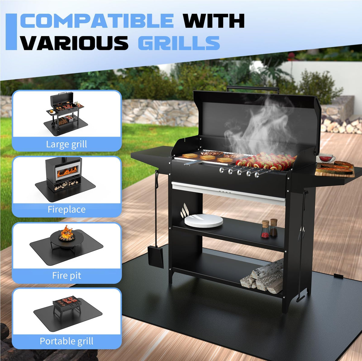DXOKNQG portable, thin design rolls easily for RVs and tailgating.