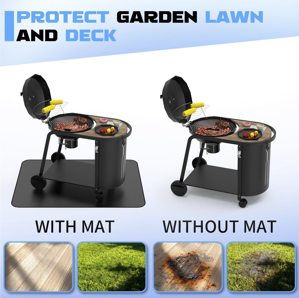 DXOKNQG fire pit camping mat covers large outdoor areas for versatile protection.