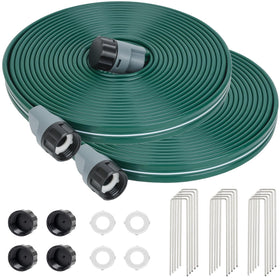 DXront sprinkler hose 25ft dual-mode for lawn and beds