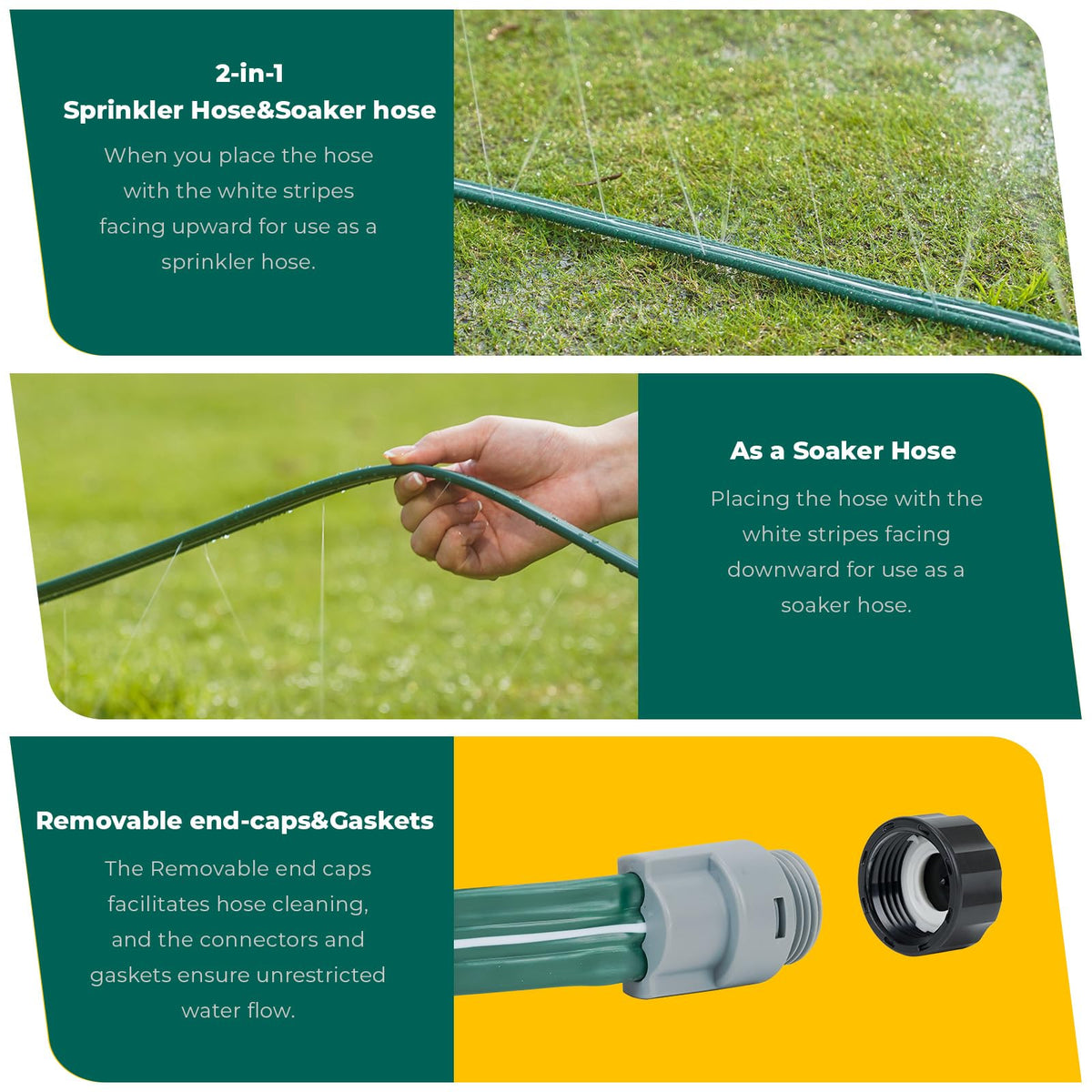 DXront 25ft hose provides uniform watering across a wide area