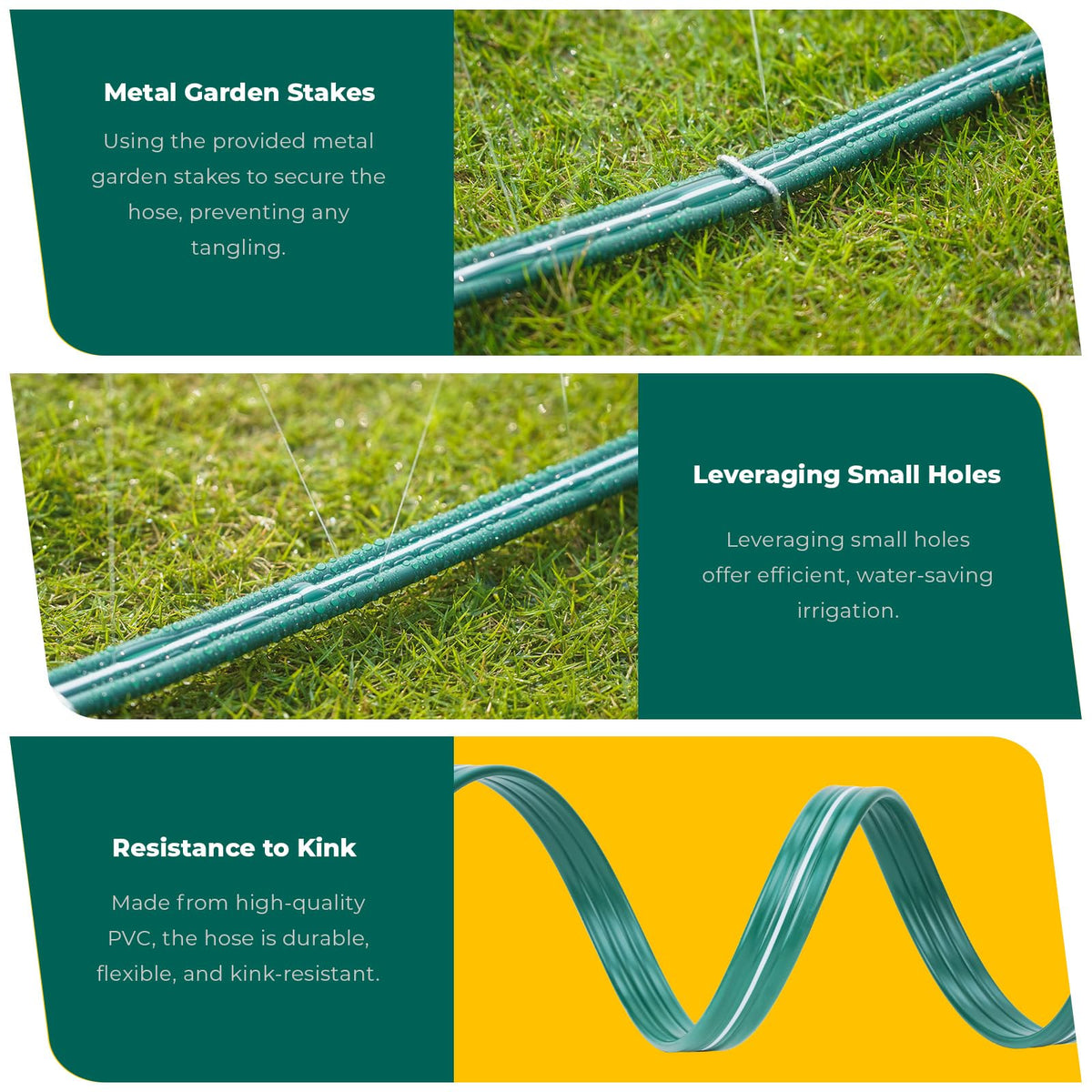 DXront 25ft hose with soaker mode for deeper bed soaking