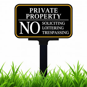 DXSIGN No Soliciting sign on house stake for durable privacy.