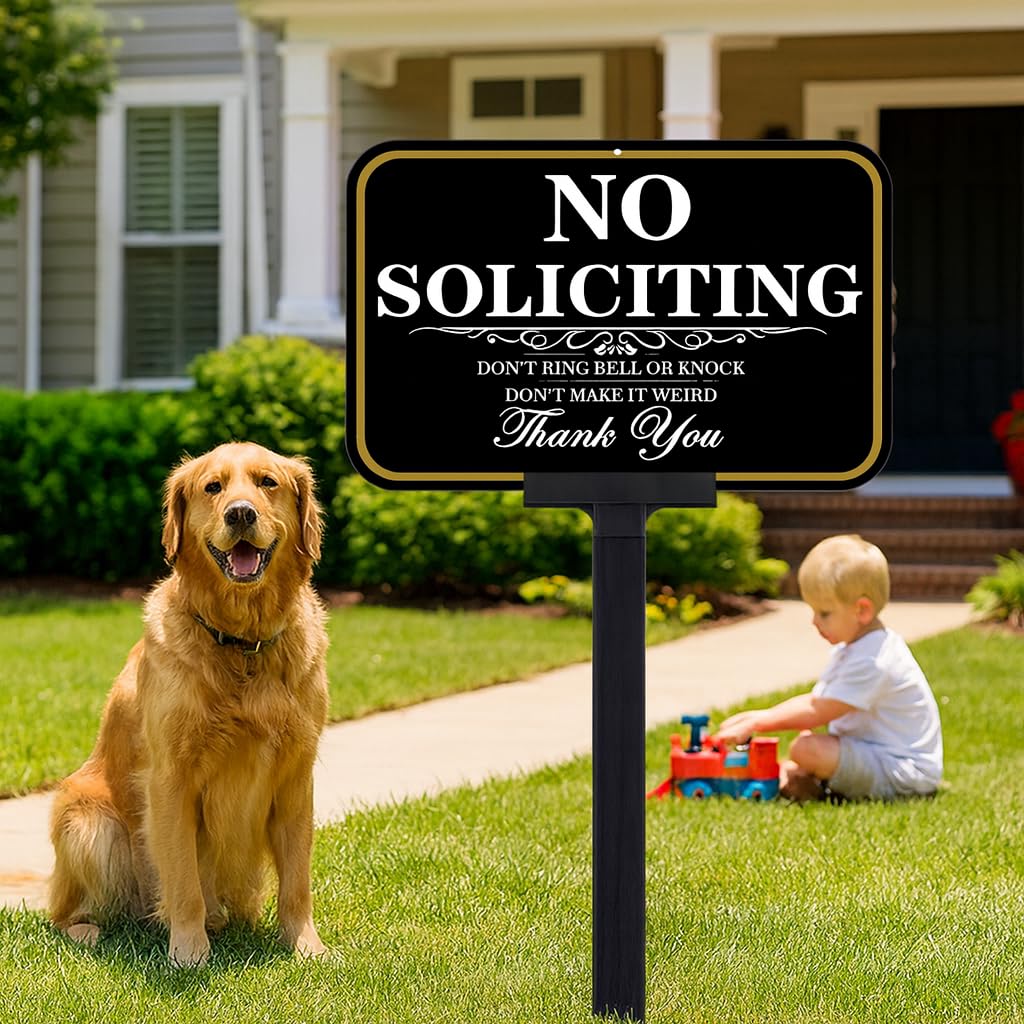 DXSIGN yard sign with 37-inch stake improves visibility in lawns and entryways