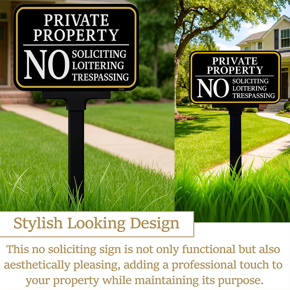 DXSIGN No Trespassing sign guards yard entrance with aluminum durability.