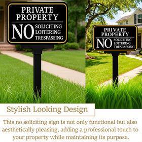 DXSIGN No Trespassing sign guards yard entrance with aluminum durability.