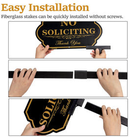 DXSIGN snap-fit fiberglass stake enables quick installation up to 36 inches