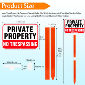 DXSIGN tool-free setup private property sign for quick, screw-free installation.