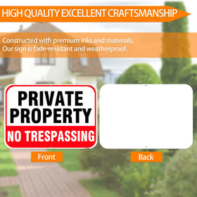 DXSIGN weatherproof outdoor property marker designed for sun, rain, and wind.