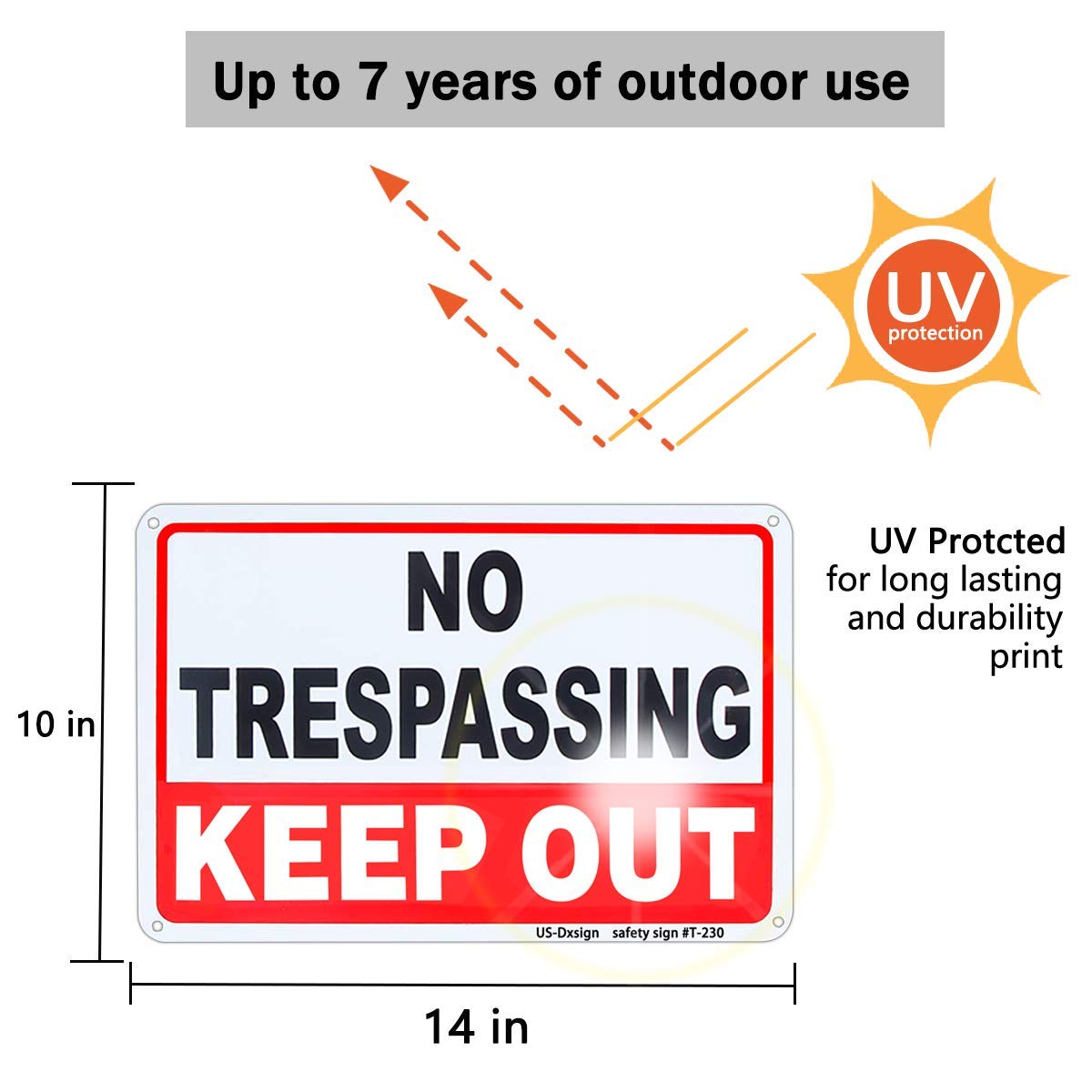 Dxsigns durable aluminum sign resists weather and rust for long-lasting use.