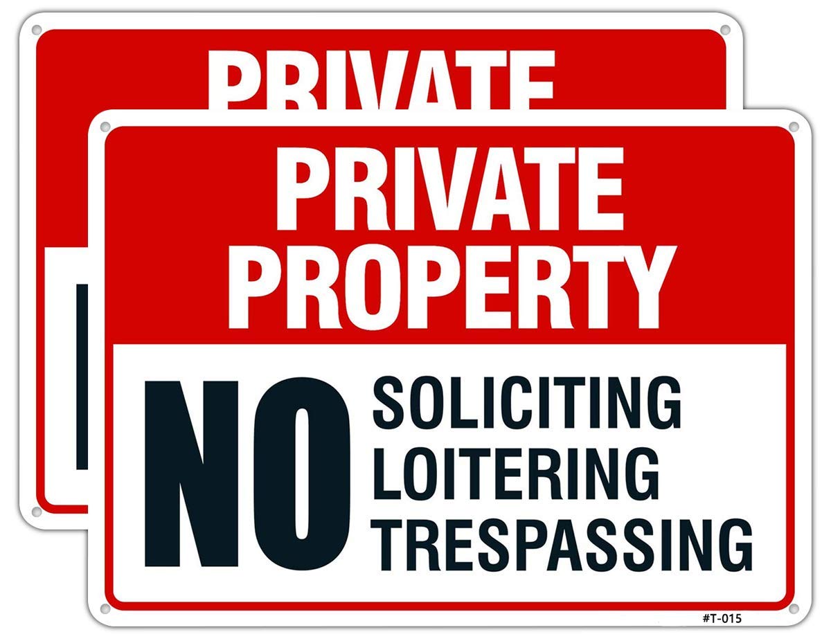 Dxyizus No Trespassing Sign 10x14 aluminum for clear boundary visibility.
